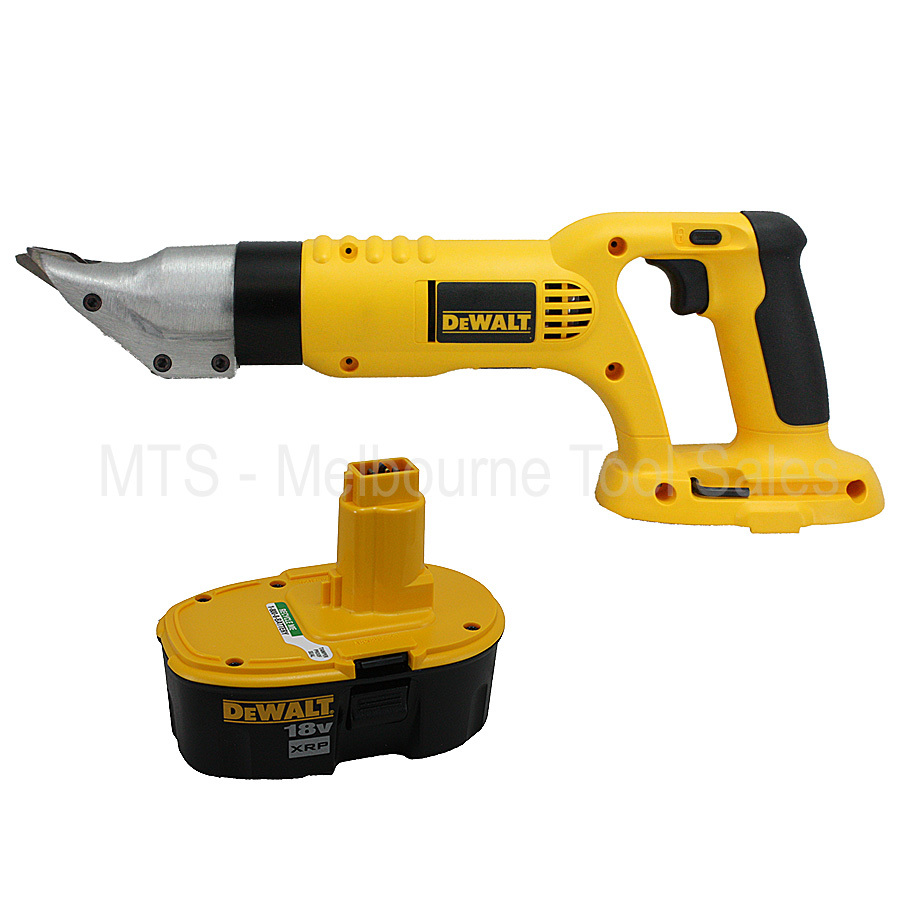Dewalt Dc490 18v Cordless 18 Gauge Swivel Head Shear With DC9096 Battery