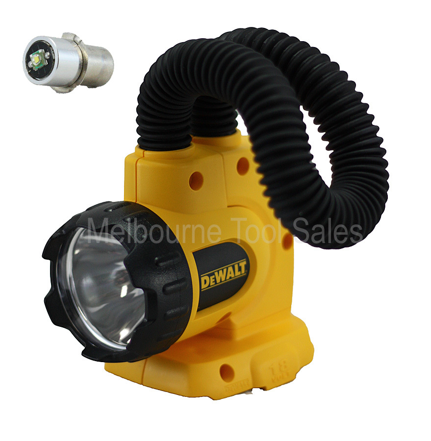 Dewalt 18v Cordless Flexible Floodlight Torch Flashlight With Led Globe