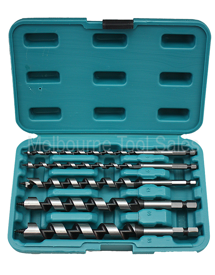 MAKITA 5 Piece Auger Bit Set With Carry Case Makita Power Tools
