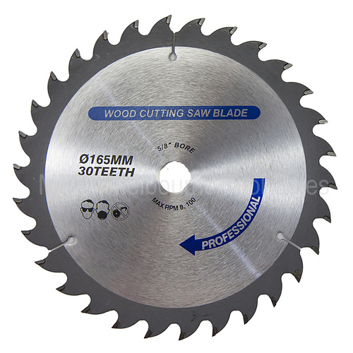 165Mm Circular Saw Blade 30T 5/8 Arbor For Cordless Saws Tct 1.7 mm Kerf