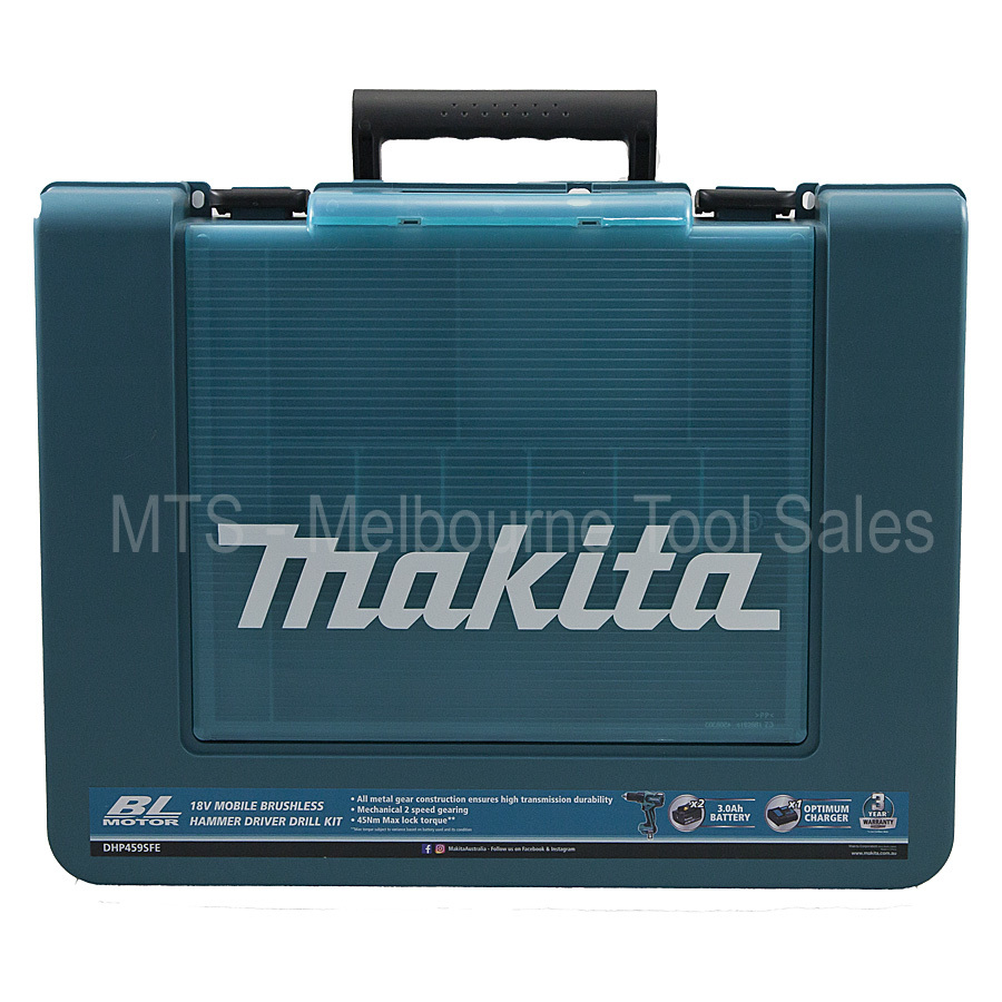 MAKITA 18V DRILL DRIVER CASE CLEAR FLIP TOP LID TO STORE ACCESSORIES