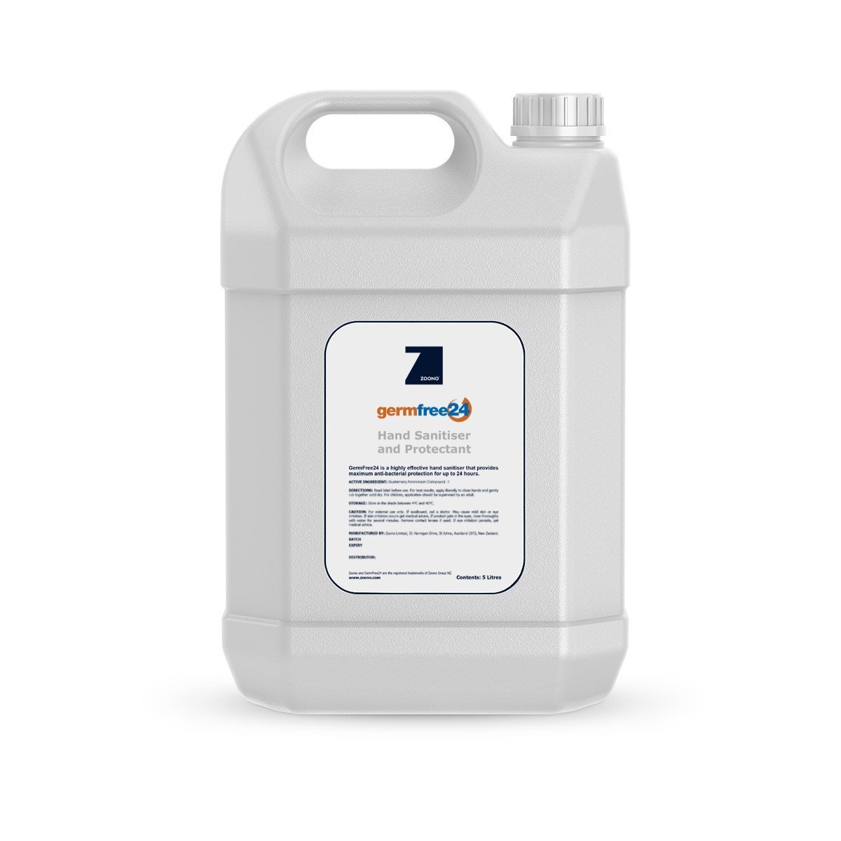 Buy Zoono Germfree 24 Hand Sanitiser 5 Litre Online Melbourne