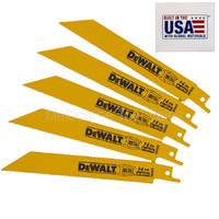Genuine Dewalt Dw4808 6" 14 Tpi Straight Back Bi-Metal Reciprocating Blade - Pack Of 5