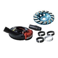 Herzo 4" Or 5" 125Mm Dust Shroud With 115Mm Turbo Concrete Grinding Disc Cup