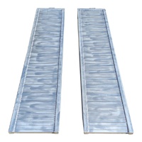 Ramptec 6 Tonne 1.8M X 400mm Rubber Series Solid Aluminium Loading Ramps Heavy Duty - Pair