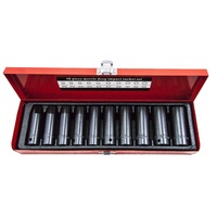 1/2 Inch Drive Deep Impact Socket Set Metric 6 Point - 10 Piece