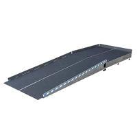 Ramptec 1900mm x 1000mm Aluminium Ramp with Landing (1000mm x 1200mm) - Garage Ramps - Adjustable from 163mm up to 190mm