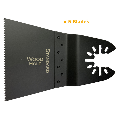 Multi Tool Wide Wood Blades (X 5) Hcs 65Mm Universal Fit Suits Most Brands