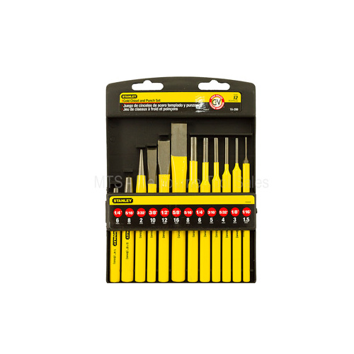 STANLEY 16-299 12pce PUNCH & COLD CHISEL SET