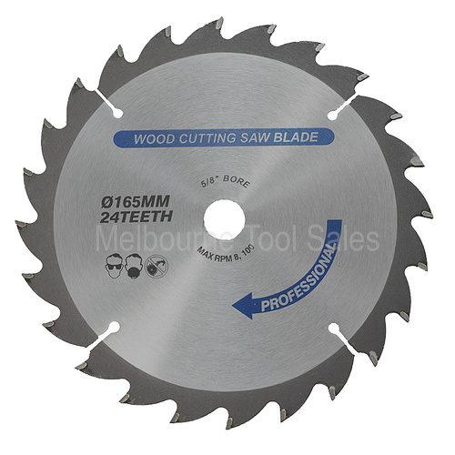 165Mm Circular Saw Blade 24T 5/8 Arbor For Cordless Saw Tct 1mm Kerf Width 1.8mm