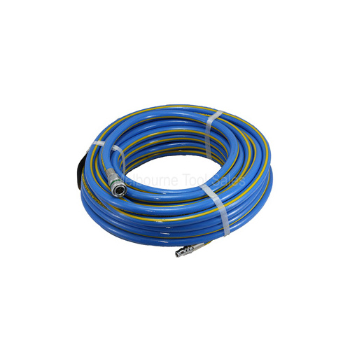20 Metre Air Compressor Hose 232 / 928 Psi With Permanent Nitto Fittings Non-Kink