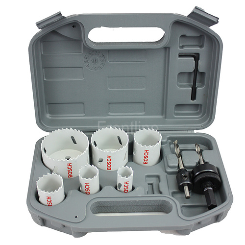 Bosch Plumbers 9 Piece Hss Holesaw Kit Set - 57Mm 44Mm 38Mm 2608580803 