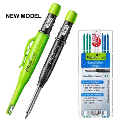 Pica - Dry Automatic Pencil/Marker 3030 With Water Jet Resistant Refill Pack 4040