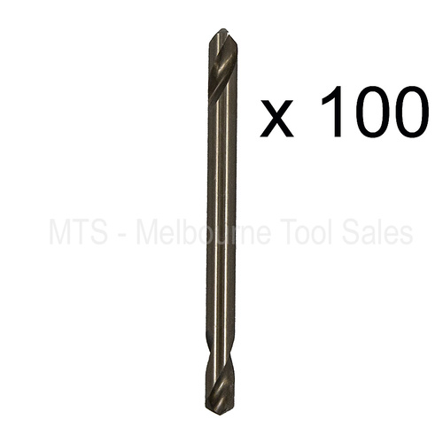 100 X 1/8" 3Mm No 30 Double Ended Drill Bits 5% Cobalt M35 Hss Metal Twist Rivet