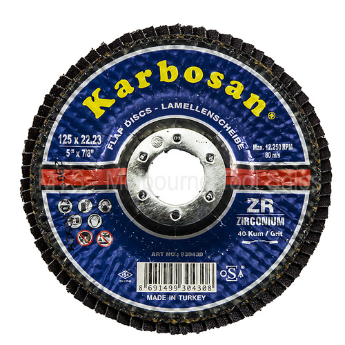 Flap Disc 125 X 22 930430 Karbosan - For Metal And Stainless Steel