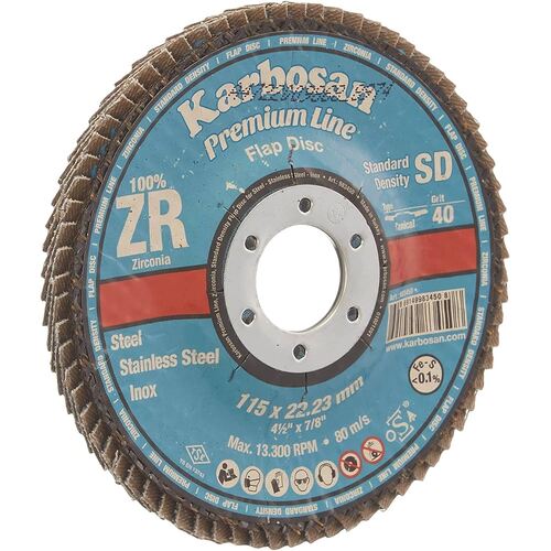 Flap Disc 115 X 22 Karbosan 983450 For Metal And Stainless Steel