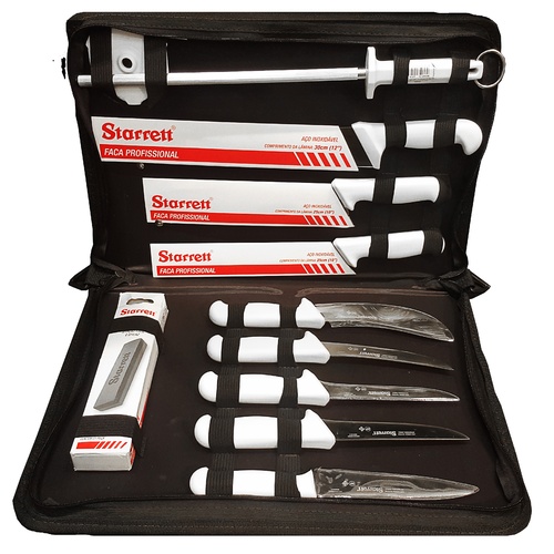 Starrett Professional Butchers Knife Set In Case 11 Piece - Bkk-11W