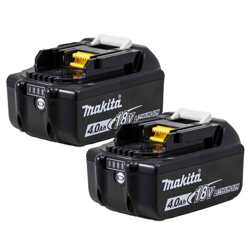 2 X Makita Bl1840 18V 4.0Ah Li-Ion Batteries With Led Charge Level Indicator