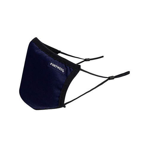 3 Ply Adjustable Washable Face Mask  [Colour: Navy] [Quantity: 5]