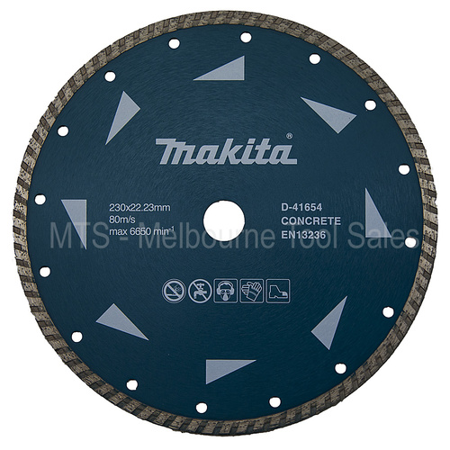 Makita D-41654 Wave Diamond Blade 230 X 22.23 For Cutting Concrete