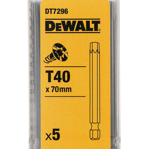 Genuine Dewalt DT7296 70MM BIT for TORX 5 Silver