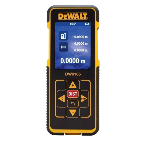 EWALT DW0165N 50M 165 Ft. Laser Distance Measurer for Distance, Area and Volume Measurement with Colour Screen