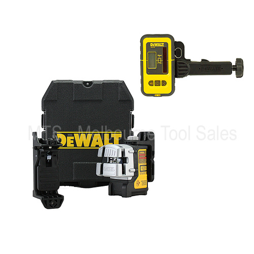 Dewalt Dw089K Self Leveling 3 Beam Line Laser Dw089 With De0892 Laser Detector