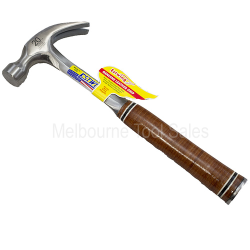 Estwing E20C 20 Oz Hammer Leather Grip Smooth Face  Curved Claw
