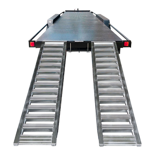 Ramptec 2 Tonne 2.7 Metre X 500mm Aluminium Loading Ramps Heavy Duty Rubber Track Use