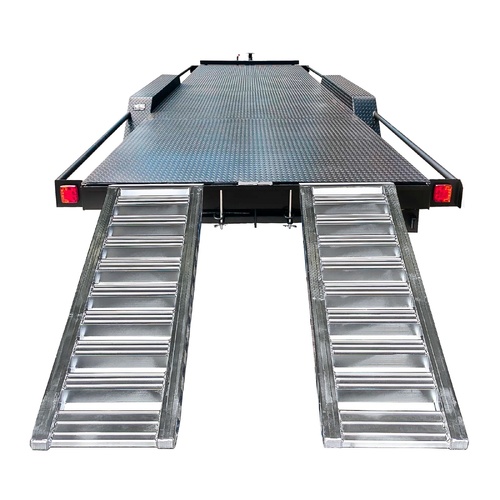 Ramptec 5 Tonne 1.8M X 500mm Rubber Series Aluminium Loading Ramps Heavy Duty - Pair