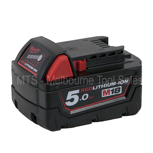 Milwaukee M18 M18B5 / 48-11-1850 18V 5.0 Ah Red Lith - Ion Battery