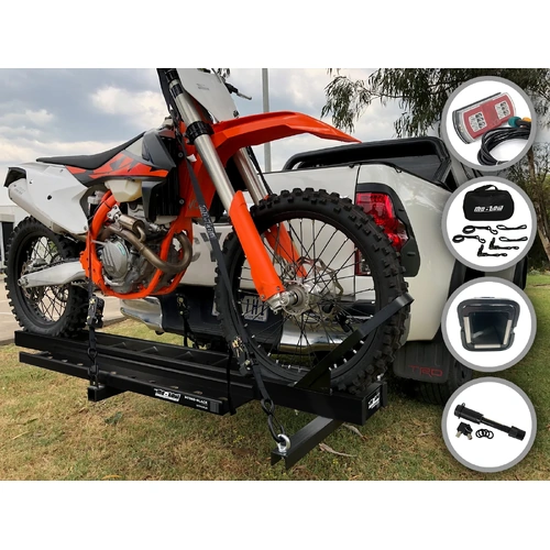 Mo-Tow 1.9M Motocross / Motorcycle Bike Carrier - 1900mm - BLACK EDITION - With Options