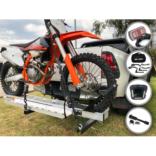Mo-Tow 1.9M Motocross / Motorcycle Bike Carrier - 1900mm with Light Kit and Tie Downs