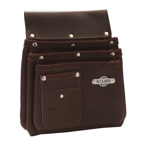 Buckaroo 3 Pocket Leather Nail Bag [Colour: Brown]