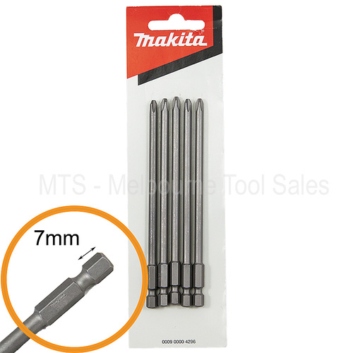 5 X Genuine Makita Ph2 Autofeed Screwgun Bits 127Mm Ph2 For 6835D Screwgun