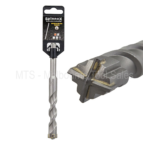 Spinnex Sds Plus Quad Cutter Masonry Concrete Hammer Drill Bit [Size: 10Mm X 160Mm]