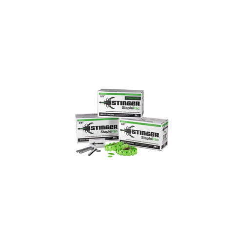 thumbnail image 2 of STINGER 3/8" Cap Staples (A-11 Crown) - 2016 Ct. For Use With CH38-2 & CH38A Cap Staplers 2 of 12
