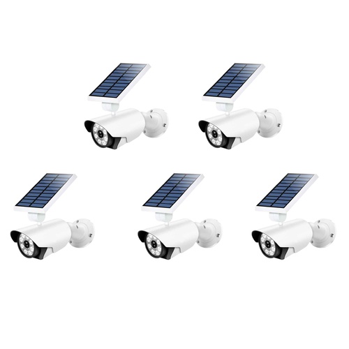5 X Solar Led Motion Sensor Spot Light - Ip66 Full Aluminium Alloy Construction
